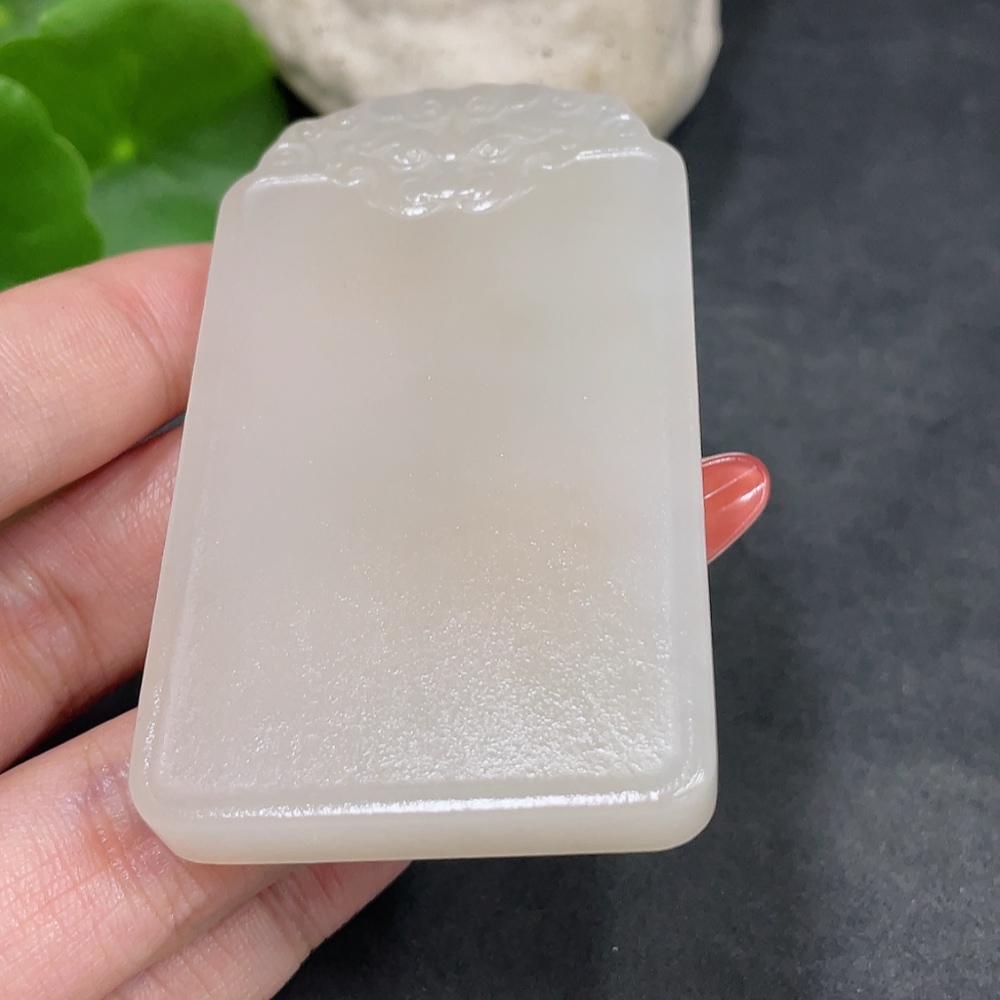 H34016823 Hetian Jade Pendant, Antique-style Plaque, Total Weight Approx. 59.1g