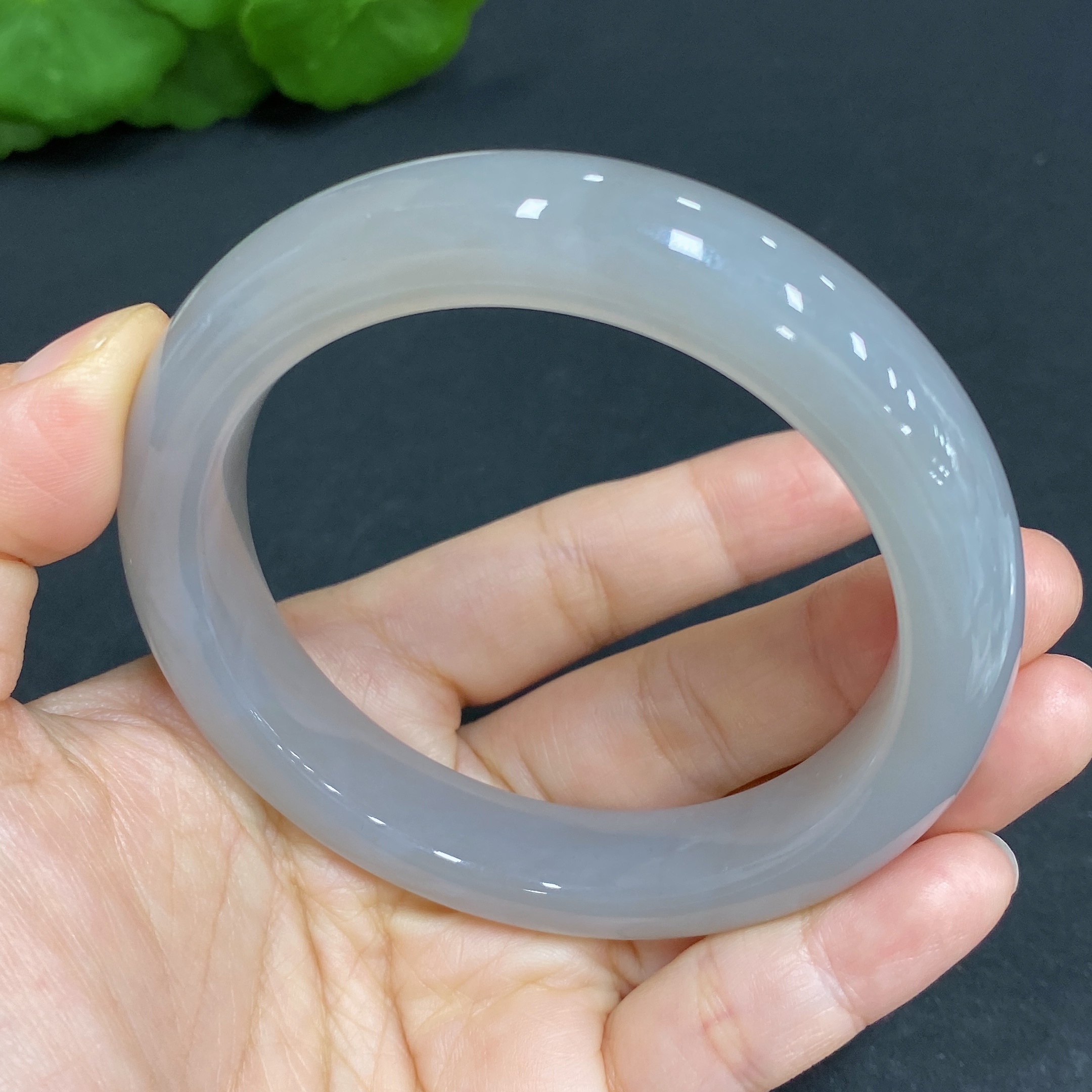 H29375223 Hetian Jade Round Bracelet Size 58 Total Weight Approx. 66.4g