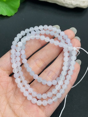 F42969968 翡翠珠链 货品总重约21.82g  卡4.8mm左右