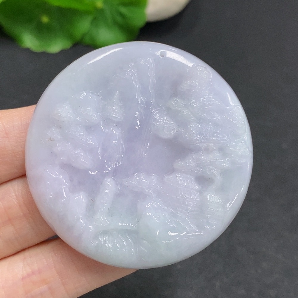 F34060031 Jadeite Landscape Pendant, Total Weight Approximately 47.5g