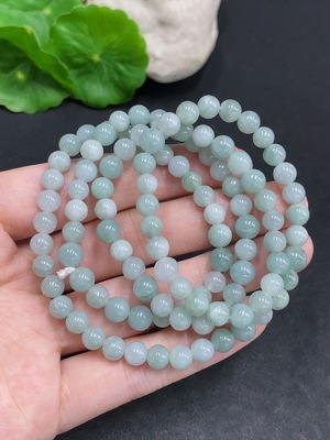 F34969260 Jadeite Bead Necklace Total Weight Approx. 37.3g Size About 5.7mm