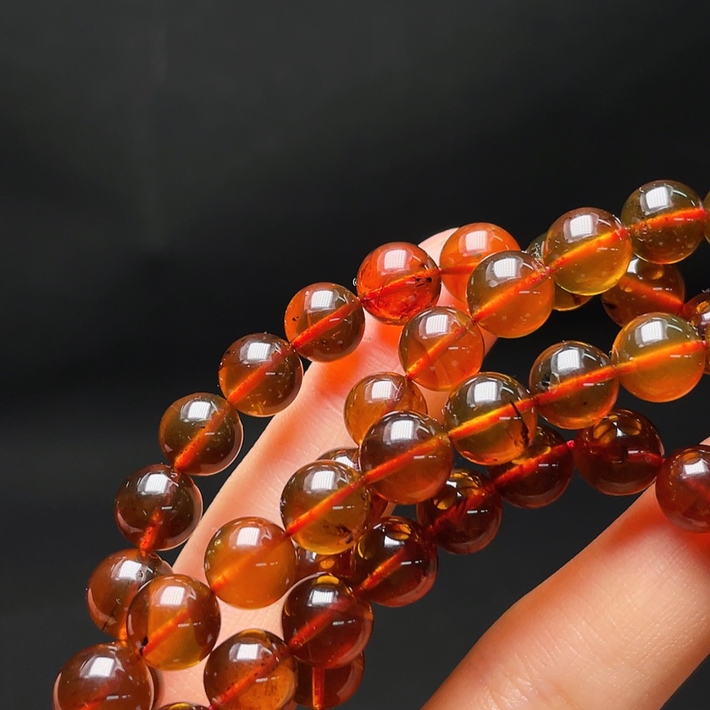 C34988688 Amber Beeswax Bead Necklace, Total Weight Approx. 36.5g, Size 8mm