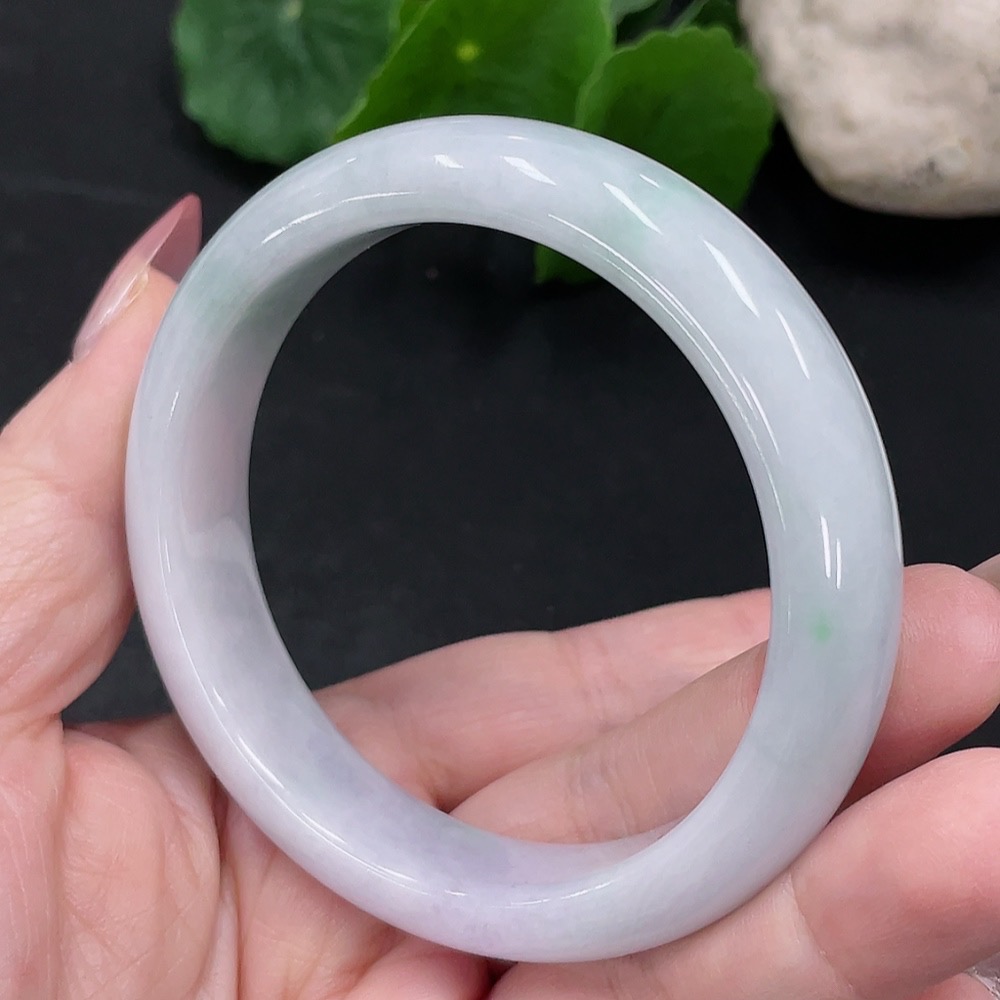 F35082673 Jadeite Round Bangle Size 55.9 Total Weight Approx. 56.9g