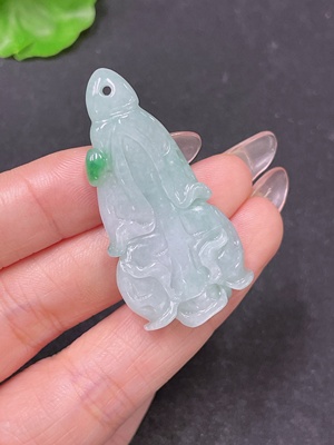 F34064112 Jadeite Pendant Cabbage Total Weight Approx.10.8g