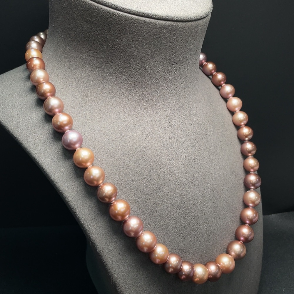 C28180674 Pearl bead necklace, non-gold setting, size approx. 9-12.1mm, total weight approx. 90.11g, non-natural stones considered