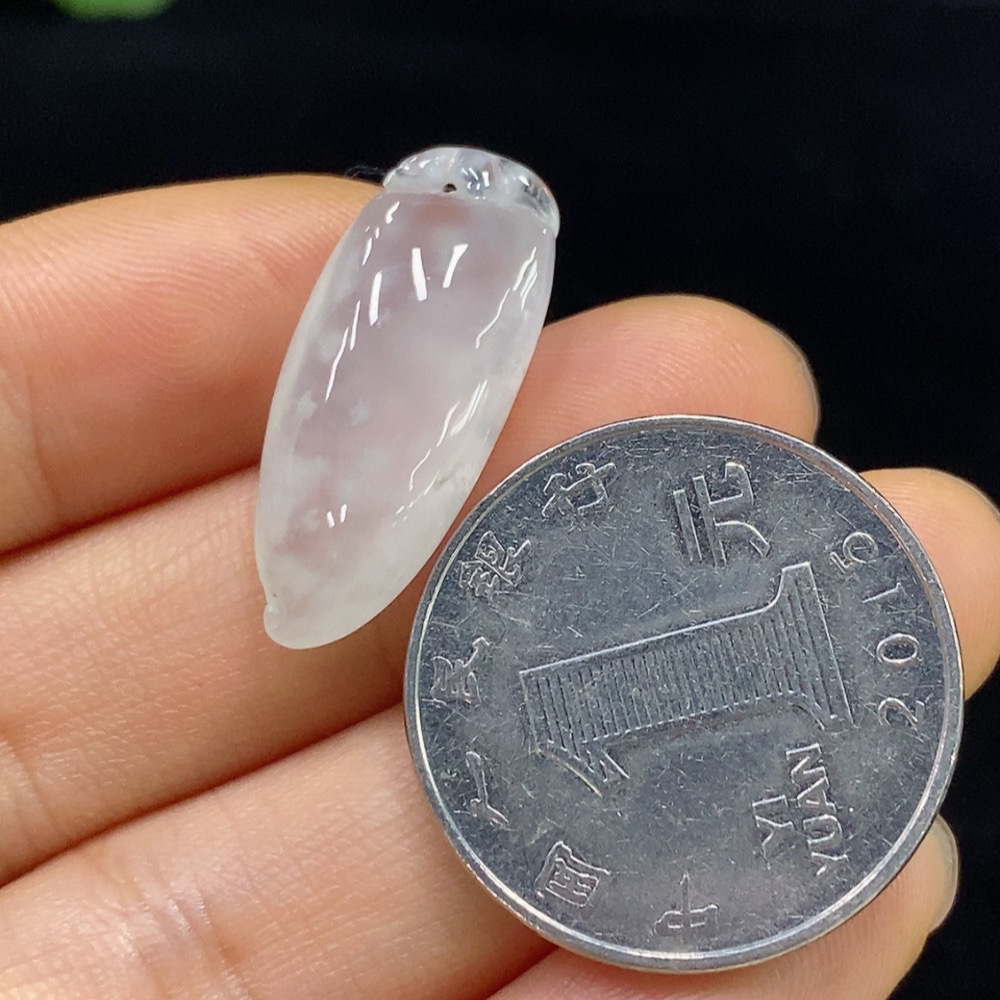 F33929407 Jadeite Auspicious Melon Pendant, Total Weight About 3.2g