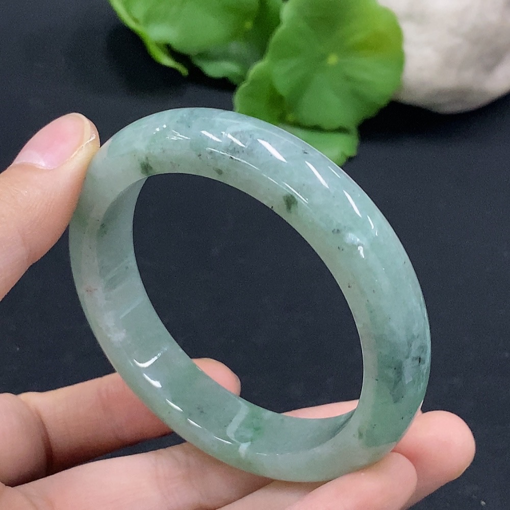 F31654294 Jadeite Circular Bracelet, Size 52.5, Color Origin Undetermined, Total Weight Approx. 52.1g