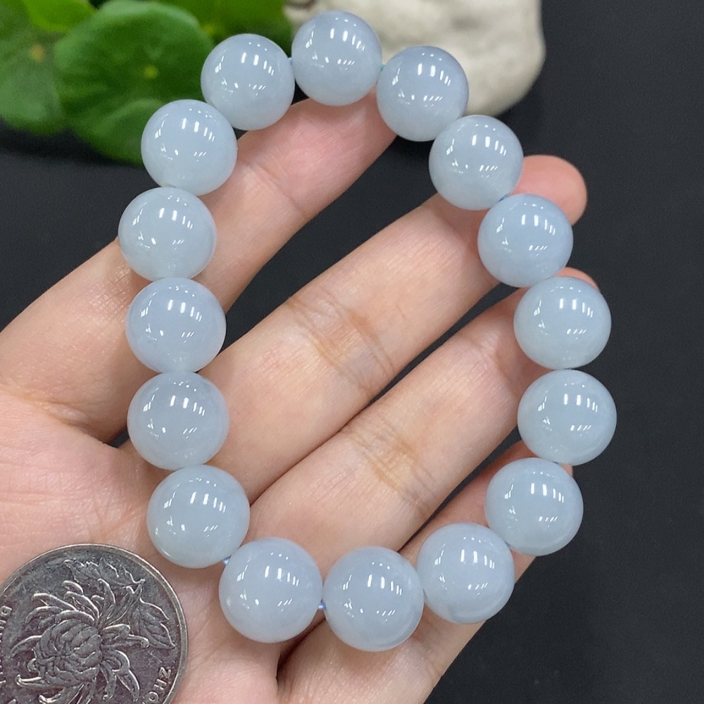 F35125674 Jadeite Beaded Necklace Approx. 12.6mm Total Weight Approx. 56g