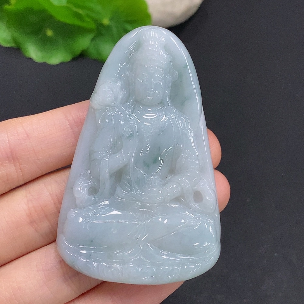 F32792489 Jadeite Guanyin Pendant Total Weight Approx. 40g