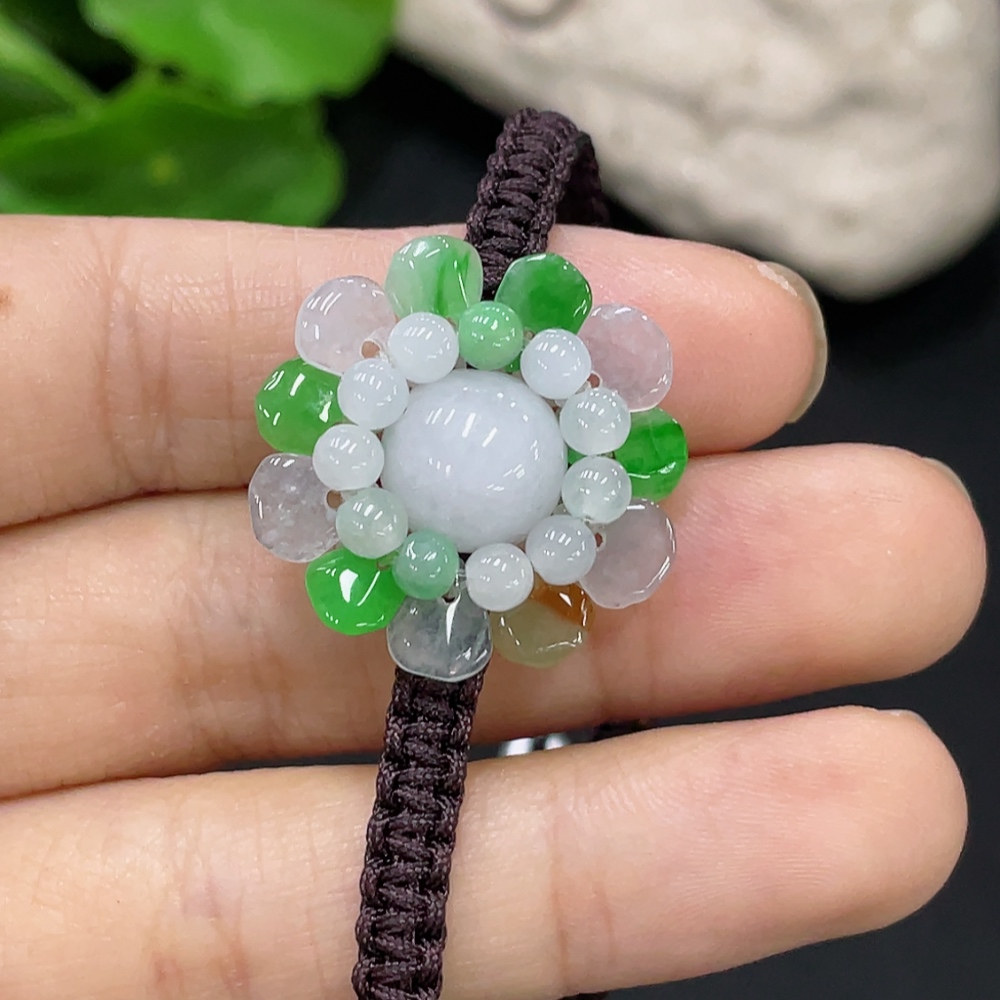 F32696756 Jadeite Hand String Total Weight Approx. 5.41g Color Origin Undetermined