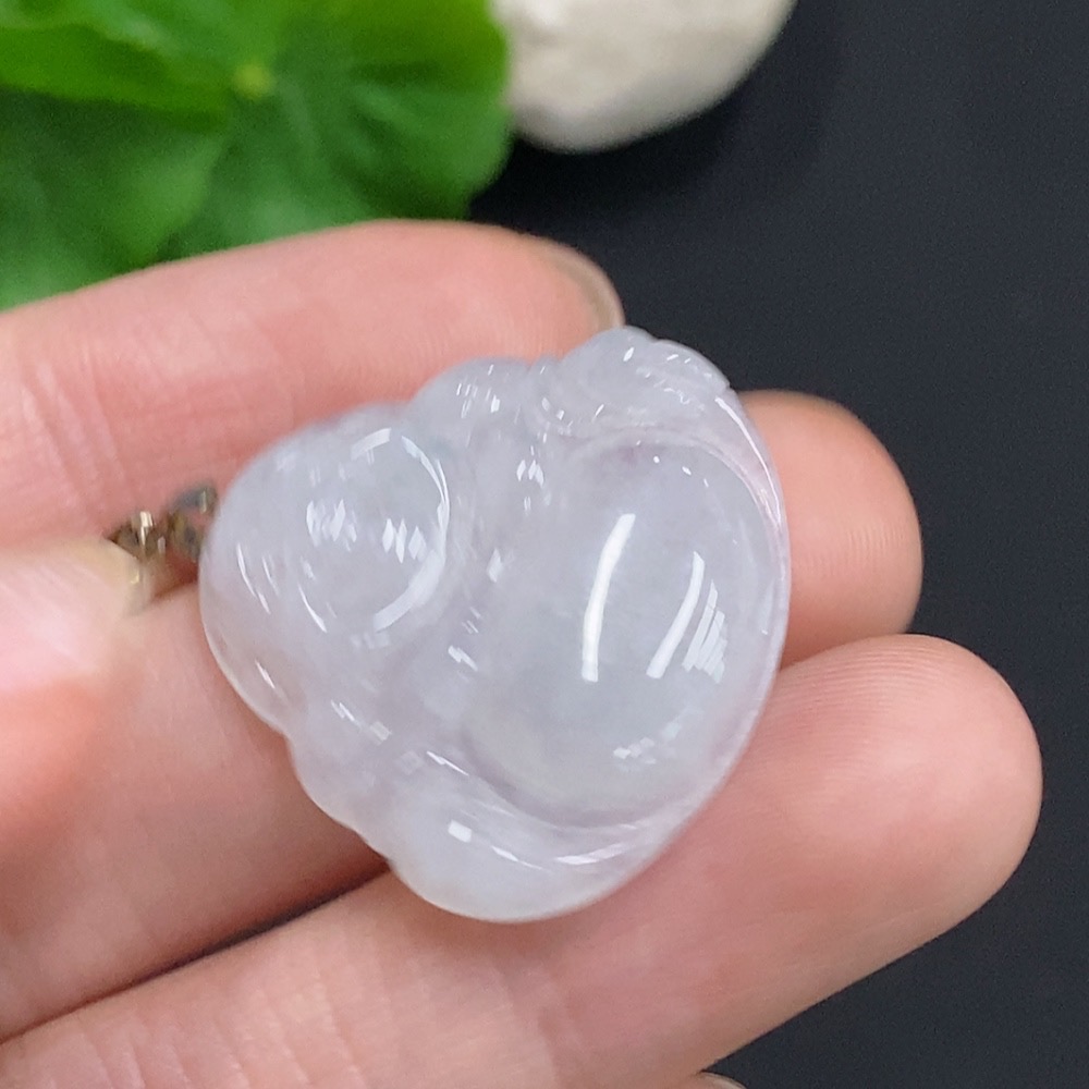 F35159972 Jadeite Buddha Pendant Non-Gold Inlaid Total Weight Approximately 6.5g