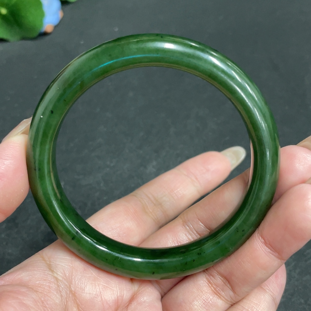 H30552160 Hetian Jade Round Bracelet Size 59.9 Total Weight Approx. 49.7g