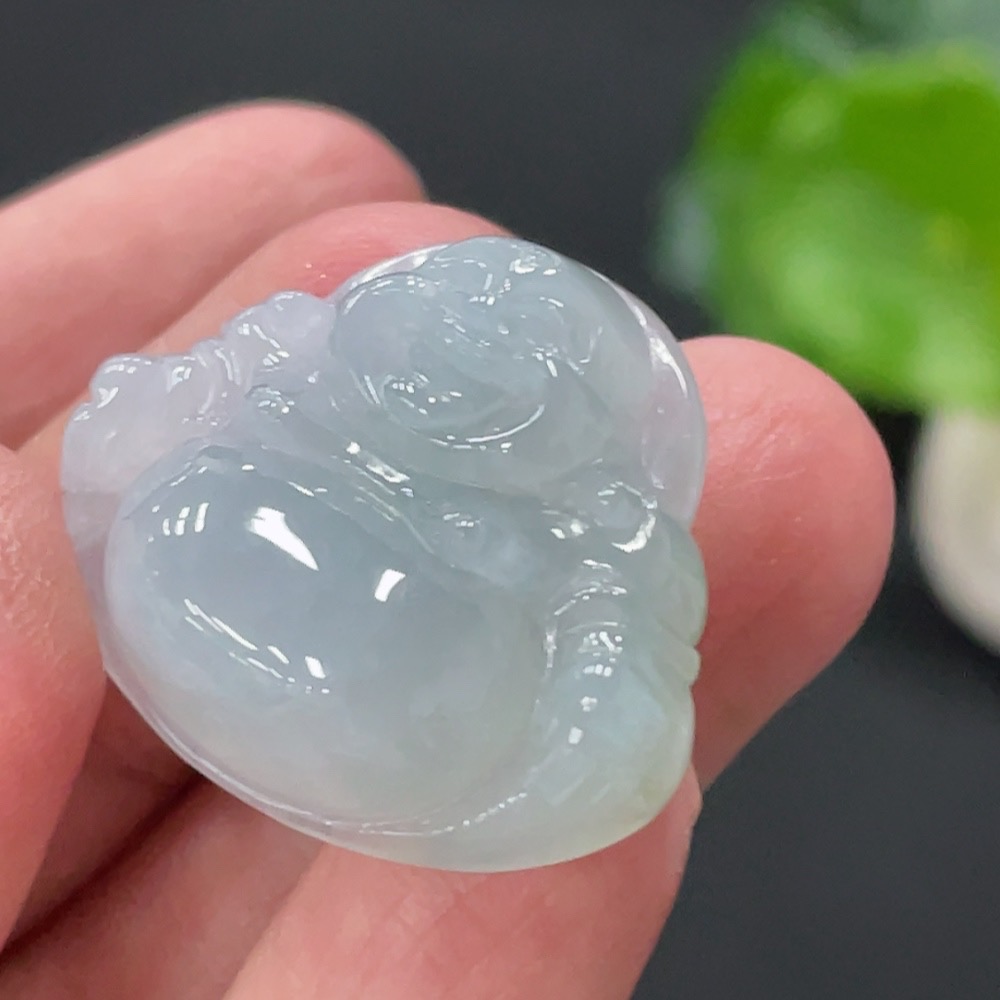 F34059044 Jadeite Buddha Pendant Total Weight: Approx. 6.85g