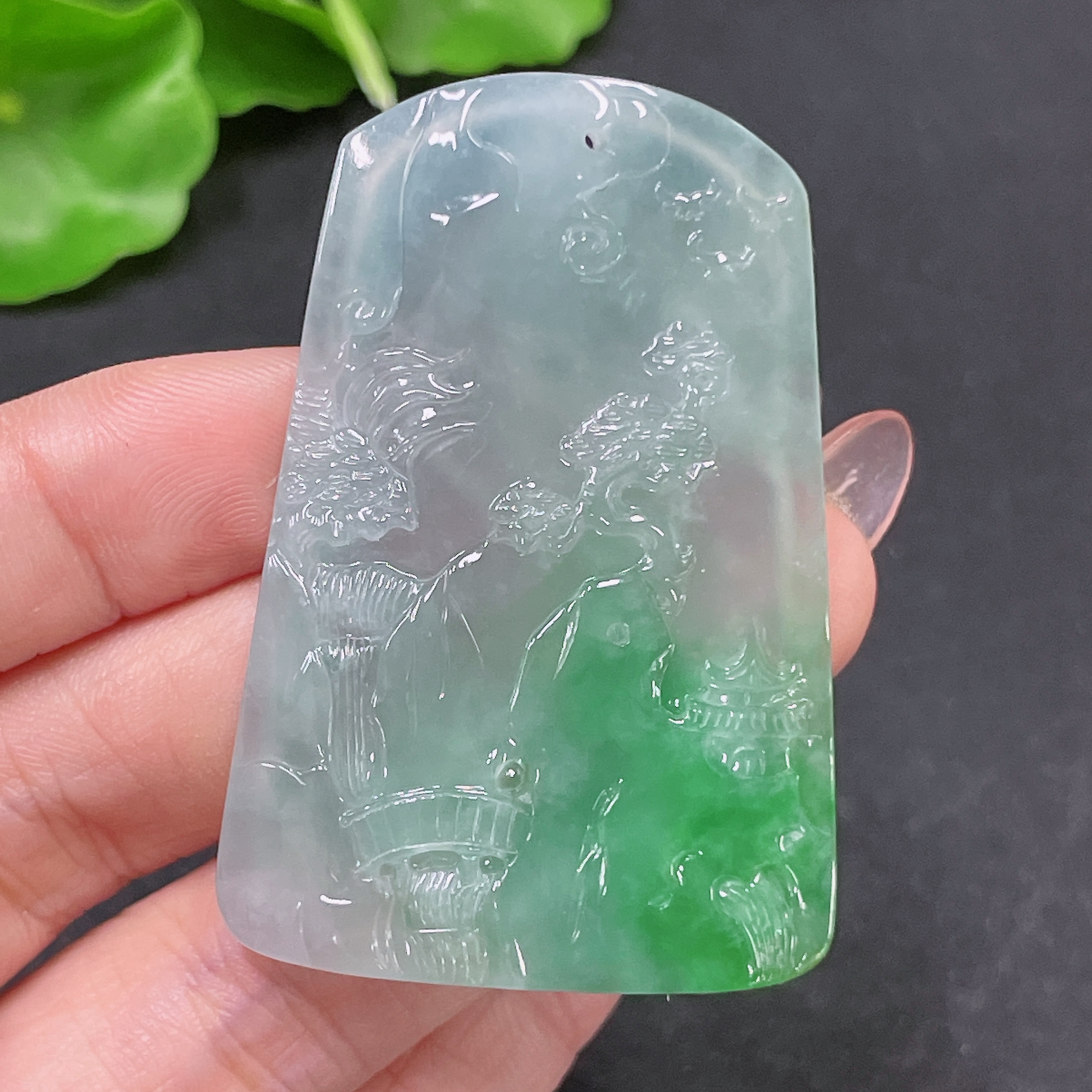 F34046014 Jadeite Pendant Landscape Total Weight Approx. 23.08g