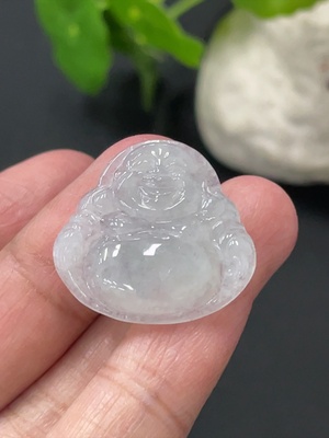 F36220966 翡翠佛公挂件 货品总重约3.77g