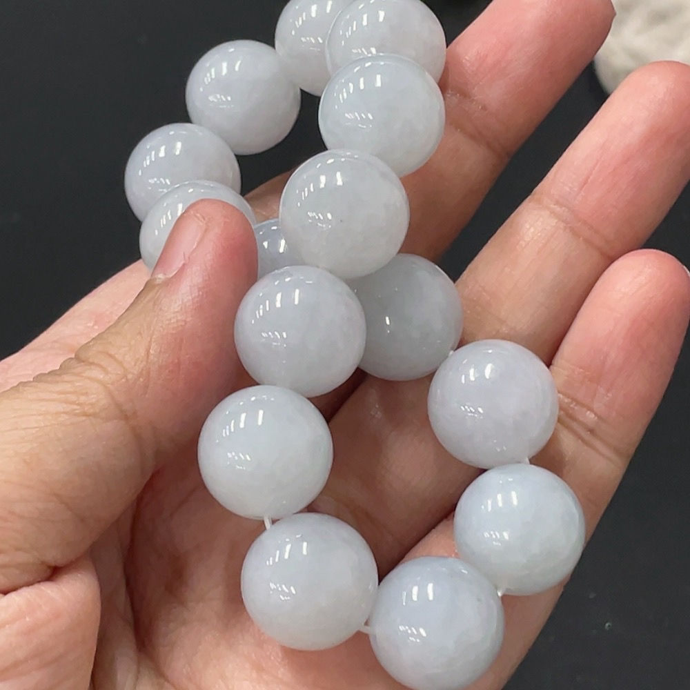 F30519755 Jadeite Bracelet Approx. 14.2mm Total Weight Approx. 75.5g