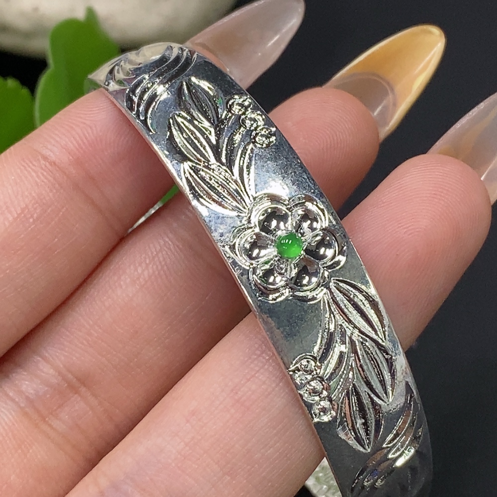 F29433125 Jadeite Inlaid Piece Non-Gold Total Weight Approx. 16.07g