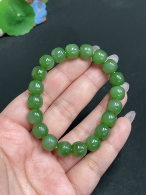 H34956184 Hetian Jade Bracelet, Approx. 9.4 mm, Total Weight Approx. 31.2g