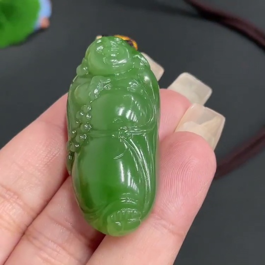 H22550116 Hetian Jade Pendant    Buddha    Total weight (with rope) approx. 29.7g