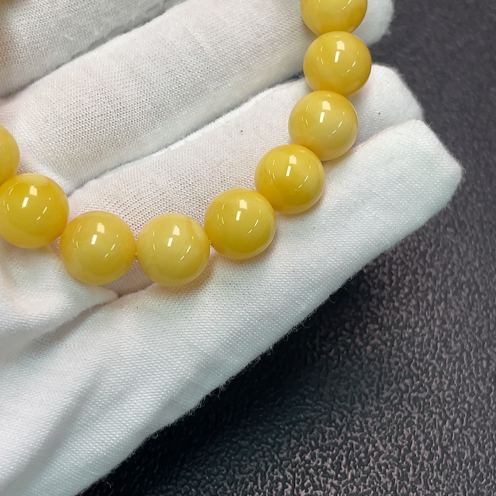 C35092201 Amber Bead Bracelet Total Weight Approx.11.24g Size 10.3mm