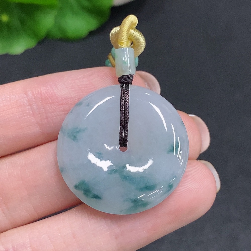 F34035343 Jadeite Safety Pendant Total Weight Approx. 10.4g (Including Rope Weight)