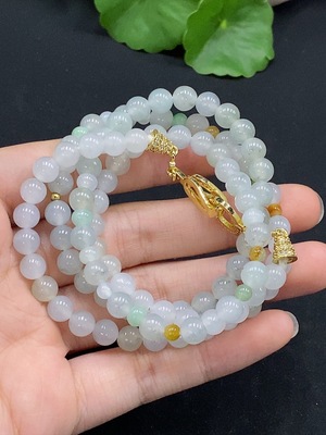 F32787558 Jadeite Bead Necklace Approx. 6.2mm Total Weight Approx. 41.3g Non-Gold Setting Color Origin Undetermined