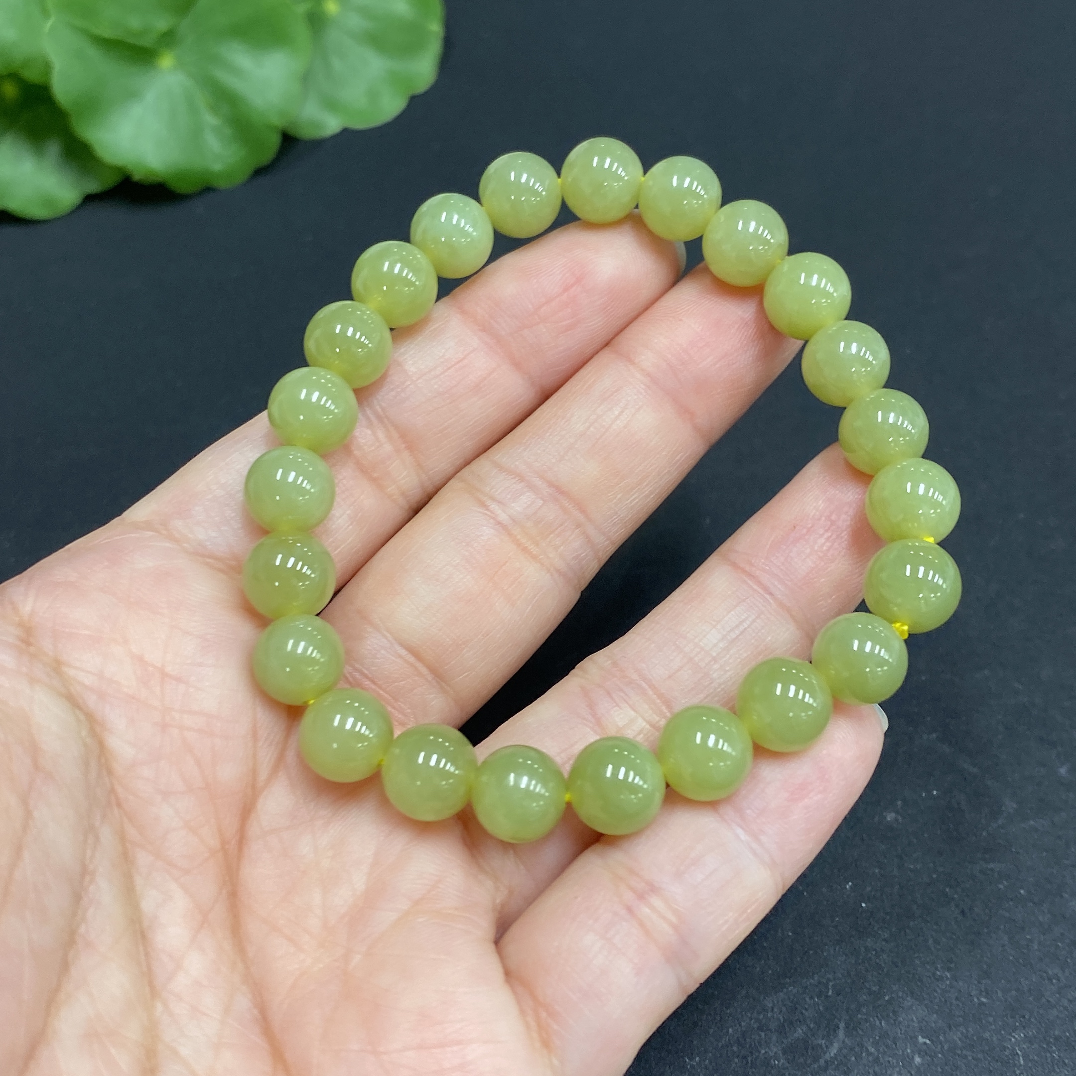 H34969927 Hetian Jade Bracelet Approx.8mm Total Weight Approx.18.3g