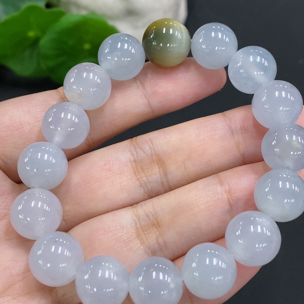 F33933333 Jadeite Bead Necklace Approx. 11.5mm Total Weight Approx. 46.1g (Matching Beads Non-A)