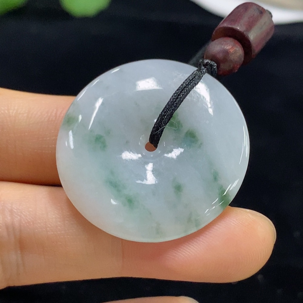 F33910434 Jadeite Peace Pendant, total weight approx. 12.64g (including rope weight)