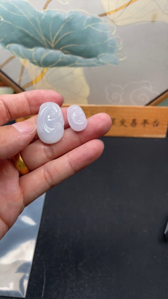 F35125158 Jadeite Ruyi Pendants Sell as a Lot, Total Weight Approx. 10.84g