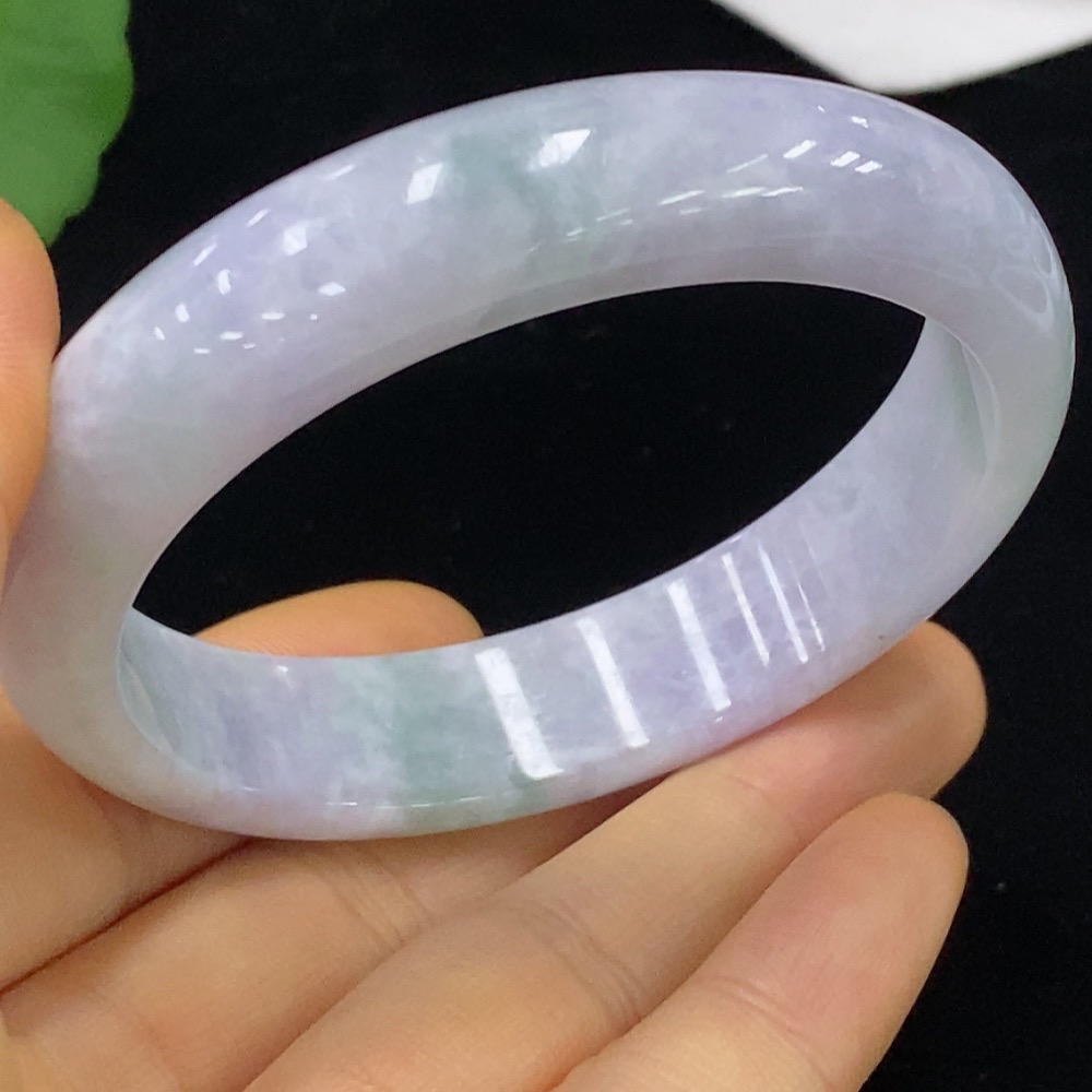 F35095060 Jadeite Round Bangle Size 54.7 Total Weight Approx. 49.39g