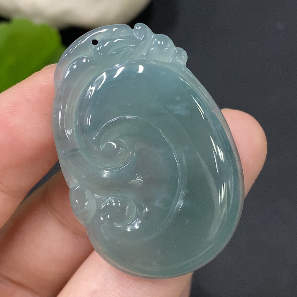F28249373 Jadeite Pendant Total Weight Approx.8.54g Ruyi