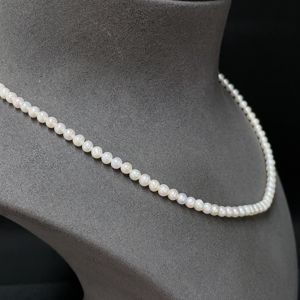 C33923073 Pearl Bead Necklace Non-Gold Total Weight Approx.11.92g Size About 4.3mm