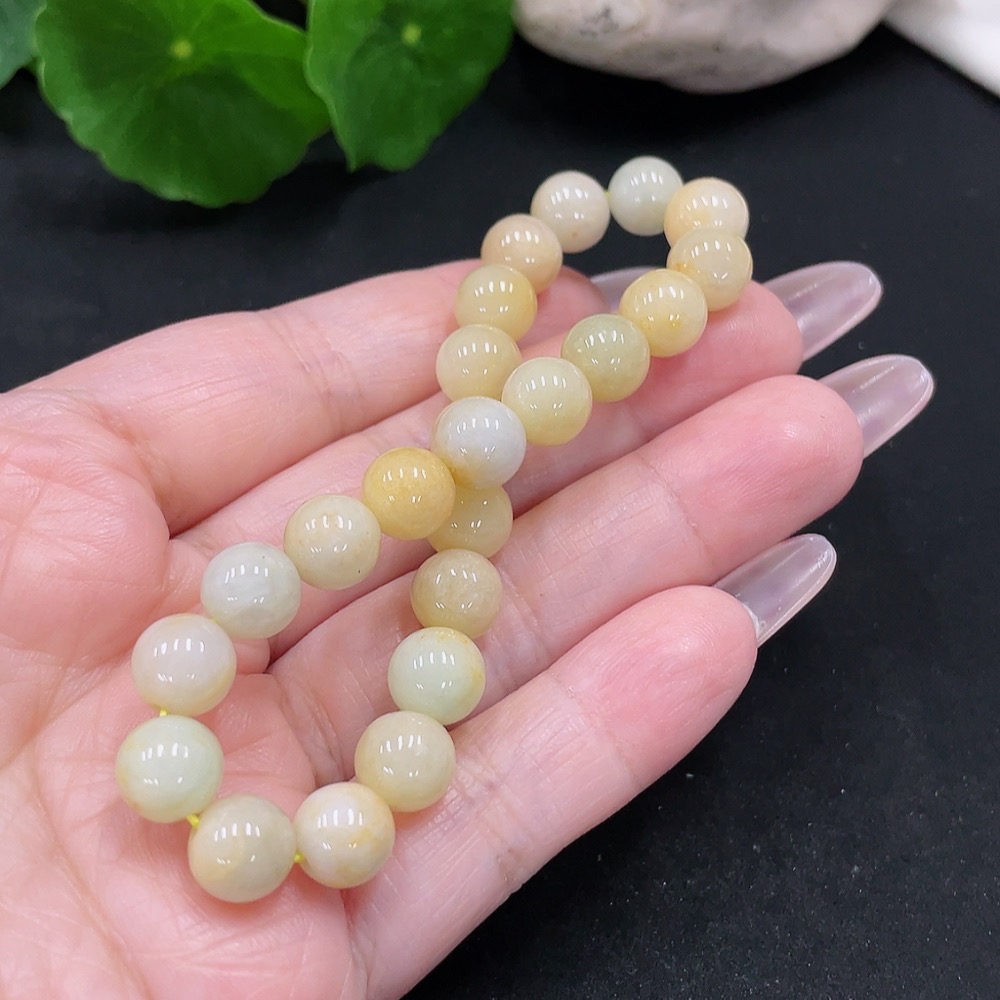 F34068182 Jadeite Bracelet Approx. 8.2mm Total Weight Approx. 21.9g