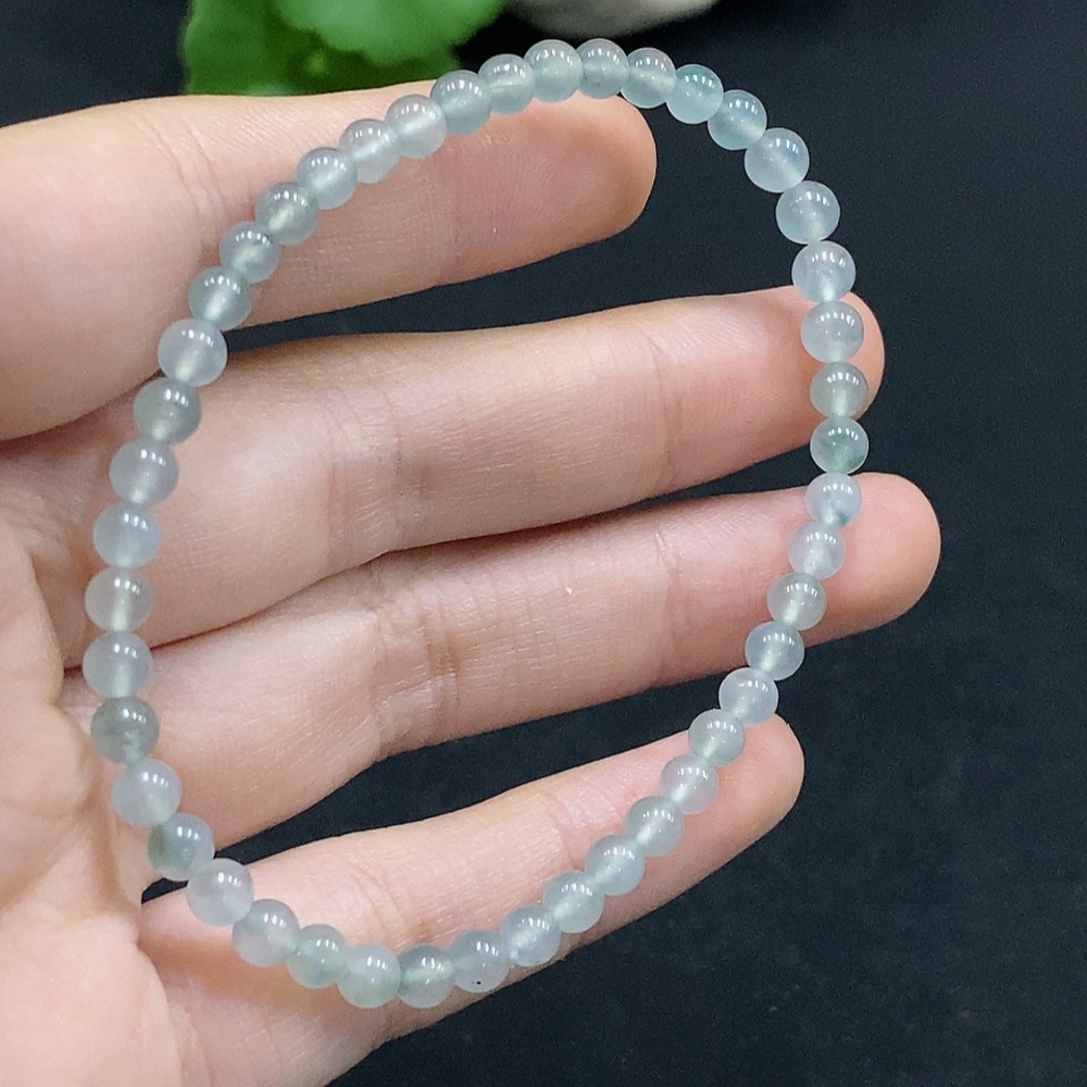 F32786419 JadeiteBeaded Bracelet approx. 4.5mm, total weight approx. 6.42g