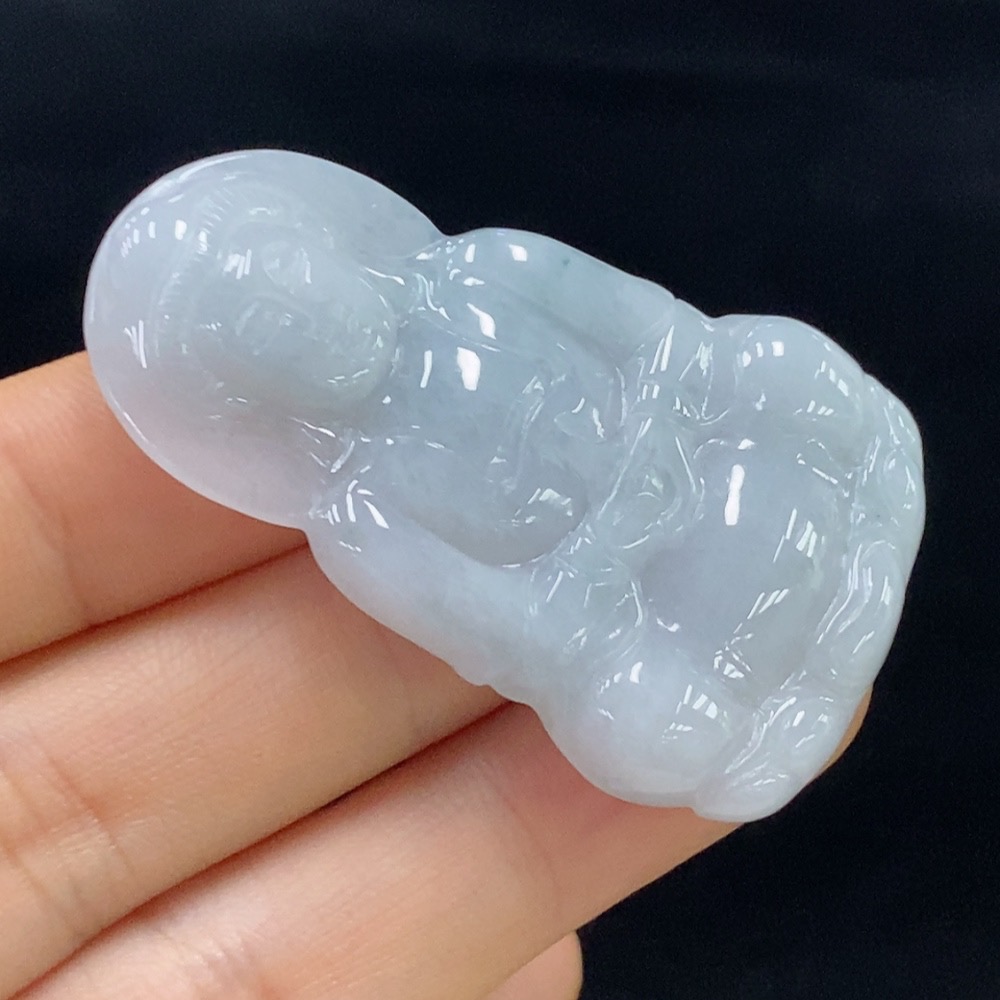 F32790343 Jadeite Guanyin Pendant, Total Weight Approximately 13.87g