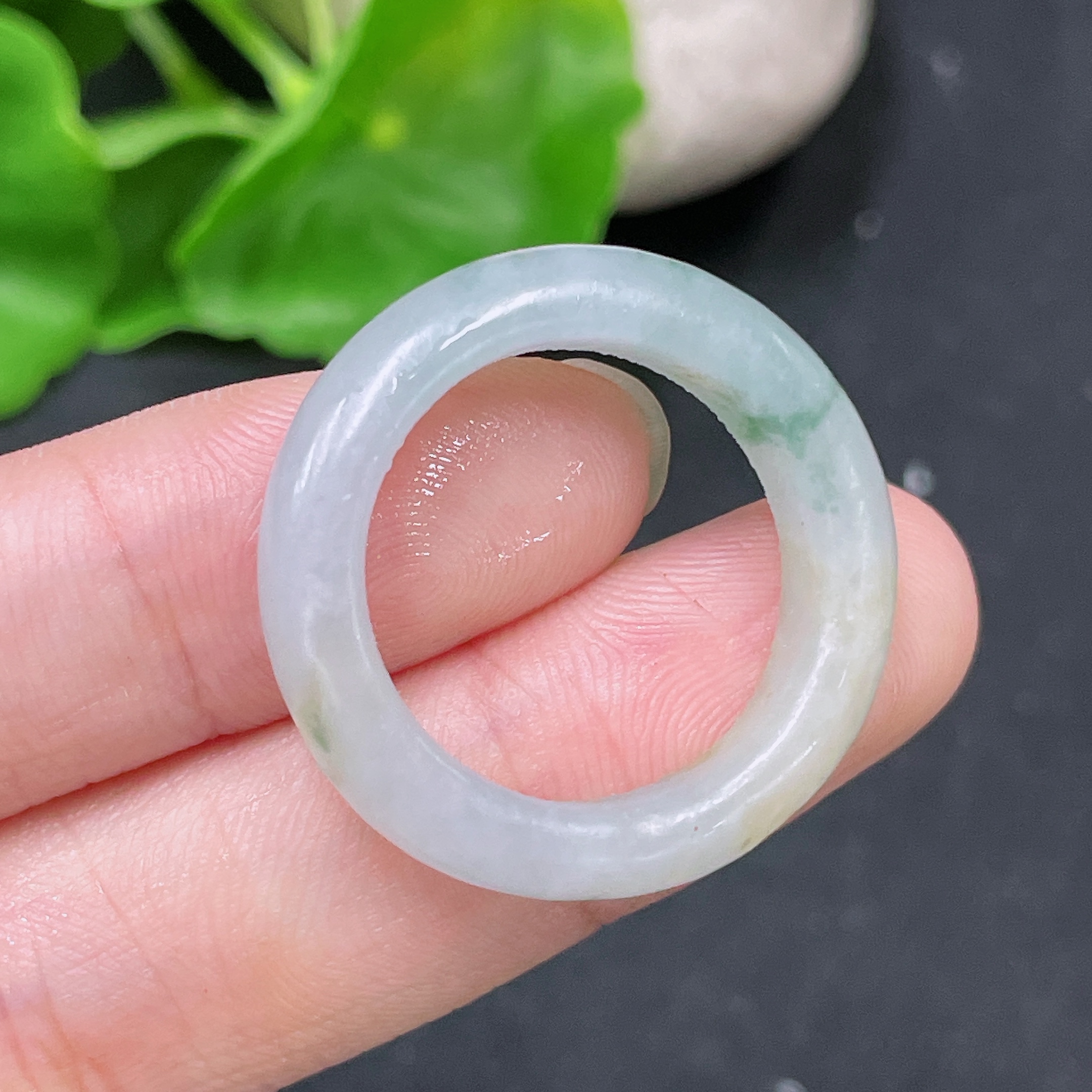 F33943956 Jadeite Unpolished Ring Total Weight Approx. 4.97g Size 20