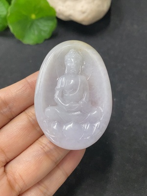 F33887929 Jadeite Pendant Buddha Plaque Total Weight Approx. 17.98g