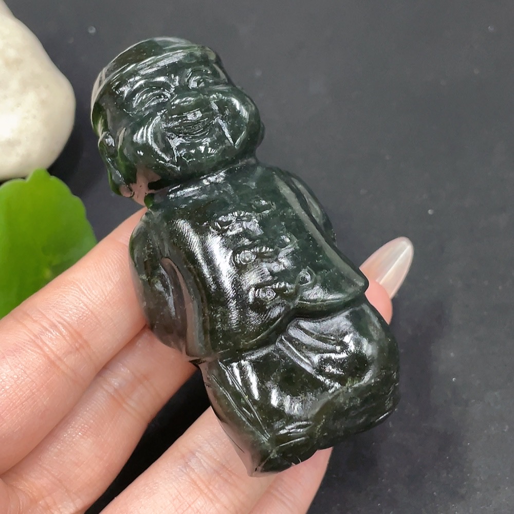 H30520557 Hetian Jade Handheld Piece - Shopkeeper - Total Weight Approx. 130.3g