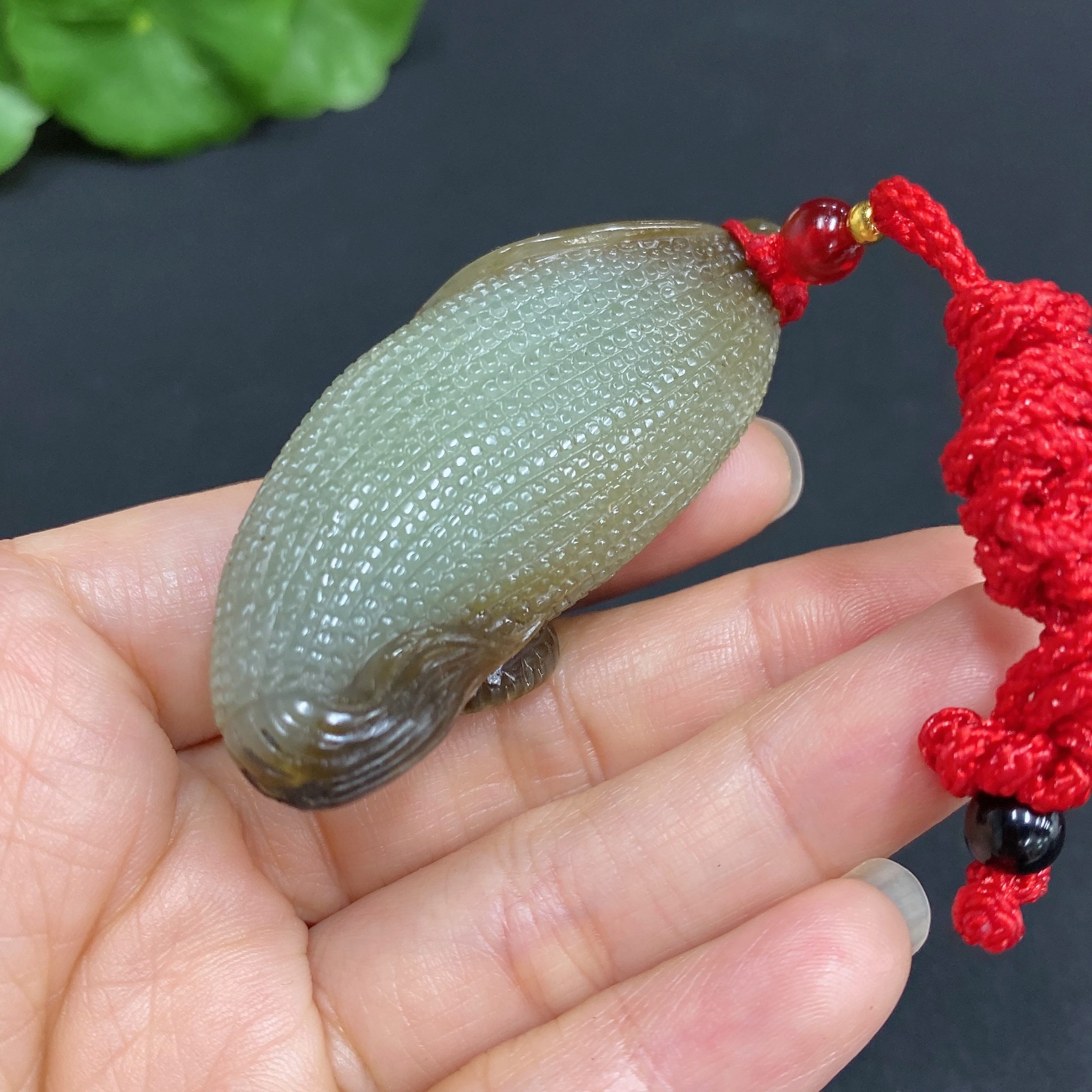 H31602515 Hetian Jade Pendant Corn