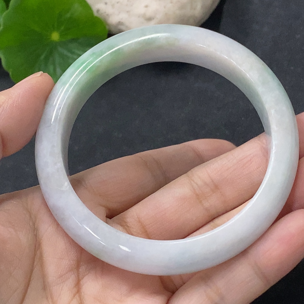 F33913746 Jadeite Round Bangle Size 53mm Total Weight Approx. 49.35g