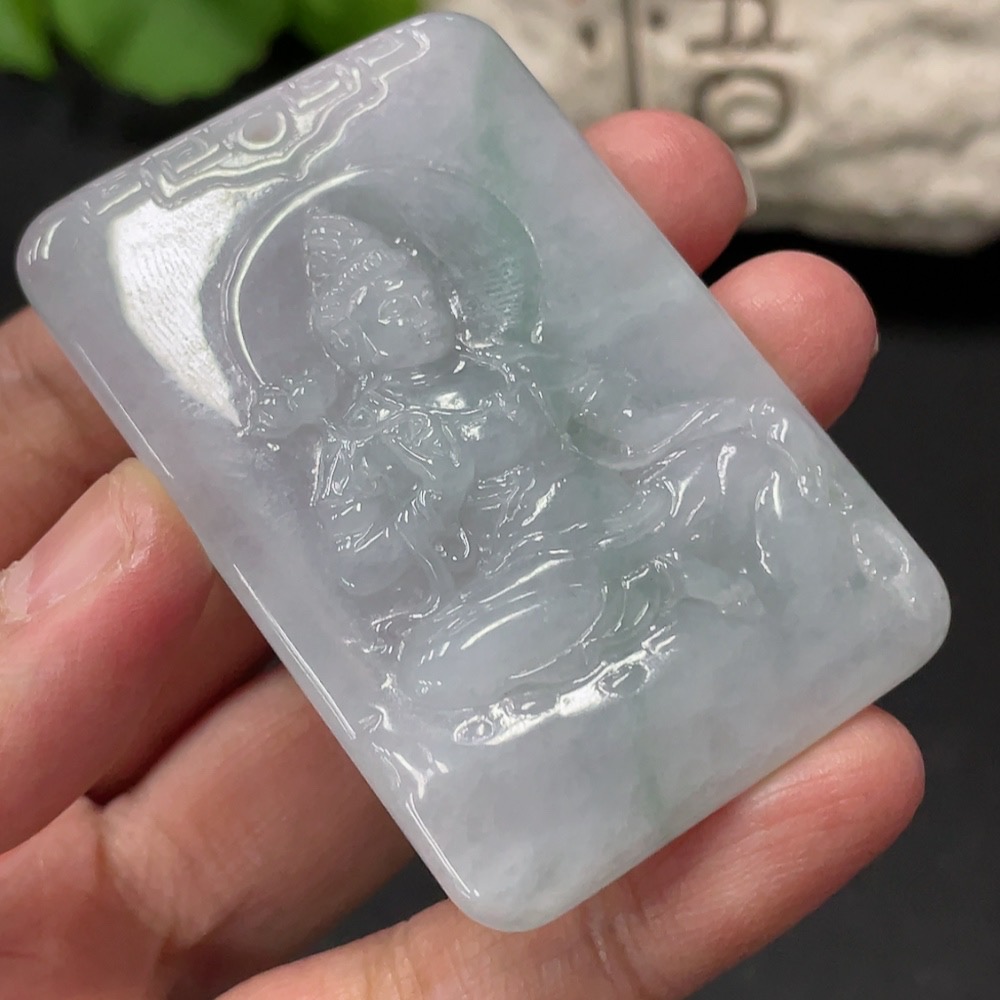 F34057826 Jadeite Guanyin Pendant Total Weight Approx. 28.63g
