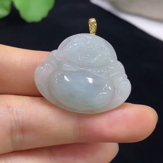 F31600222 JadeiteBuddha Pendant 18k Total Weight Approx.6.69g