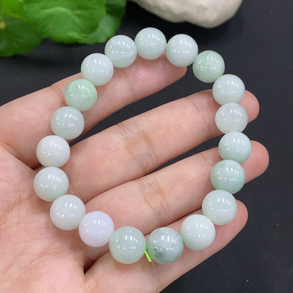 F35157390 Jadeite Bead Necklace Approx. 9.7mm Total Weight Approx. 33.2g
