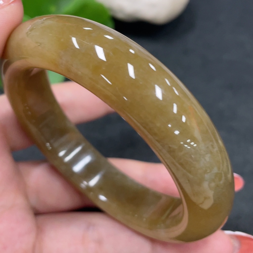 H34979774 Hetian Jade Round Bracelet Size 58.6 Total Weight Approx. 79g