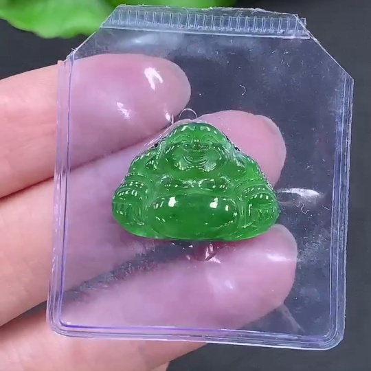 F28220319 Jadeite Buddha Inlaid Piece