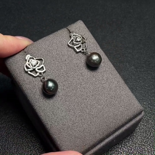 C34008980 Seawater Pearl Earrings Non-Gold Total Weight Approx. 3.76g Size About 9.2mm