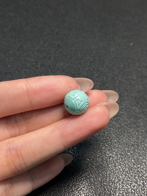C34992322 Turquoise Jewelry Containing Other Mineral Components, Color Origin Undetermined, Total Weight Approximately 1.85g