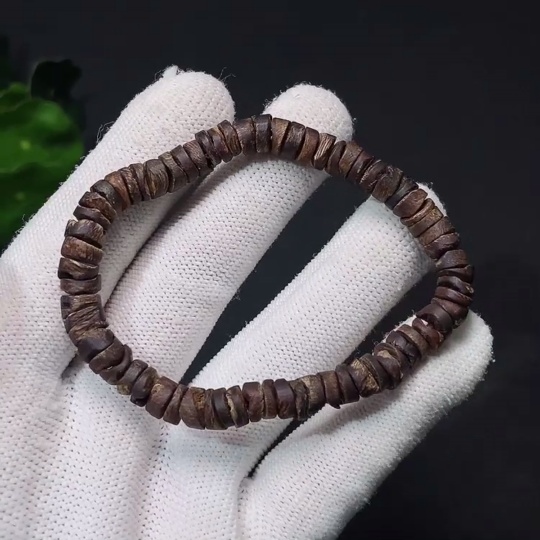 W32765929 Agarwood Bead Bracelet, Total Weight Approx. 5.4g, Size About 6.6mm