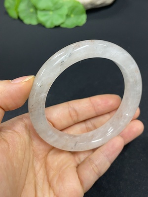 H41871307 非洲翠（独龙玉）正圈手镯    圈口57.6    货品总重约48.8g